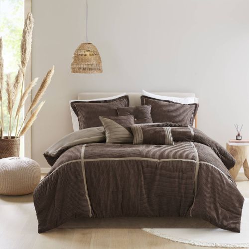 7 Piece Micro Corduroy Comforter Set 7 Piece Micro Corduroy Comforter Set